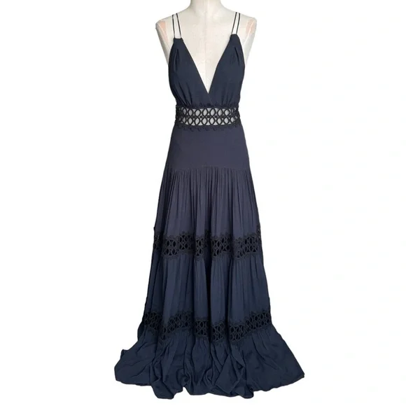 NWT Silvia Tcherassi Annabella Guipure Lace Dress in Black XS - Picture 4 of 16